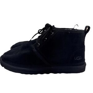NEW W/O BOX UGG NEUMEL BOOT BLACK SUEDE WOOL LINED CHUKKA SHOE MENS US 8